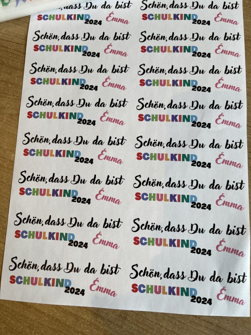 Kerzentattoo Schulkind Personalisiert Gastgeschenk – Bild 2