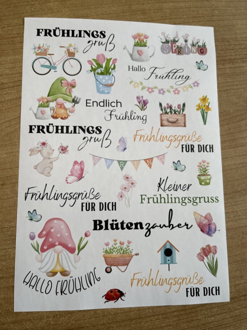 Kerzentattoo Frühling bunt