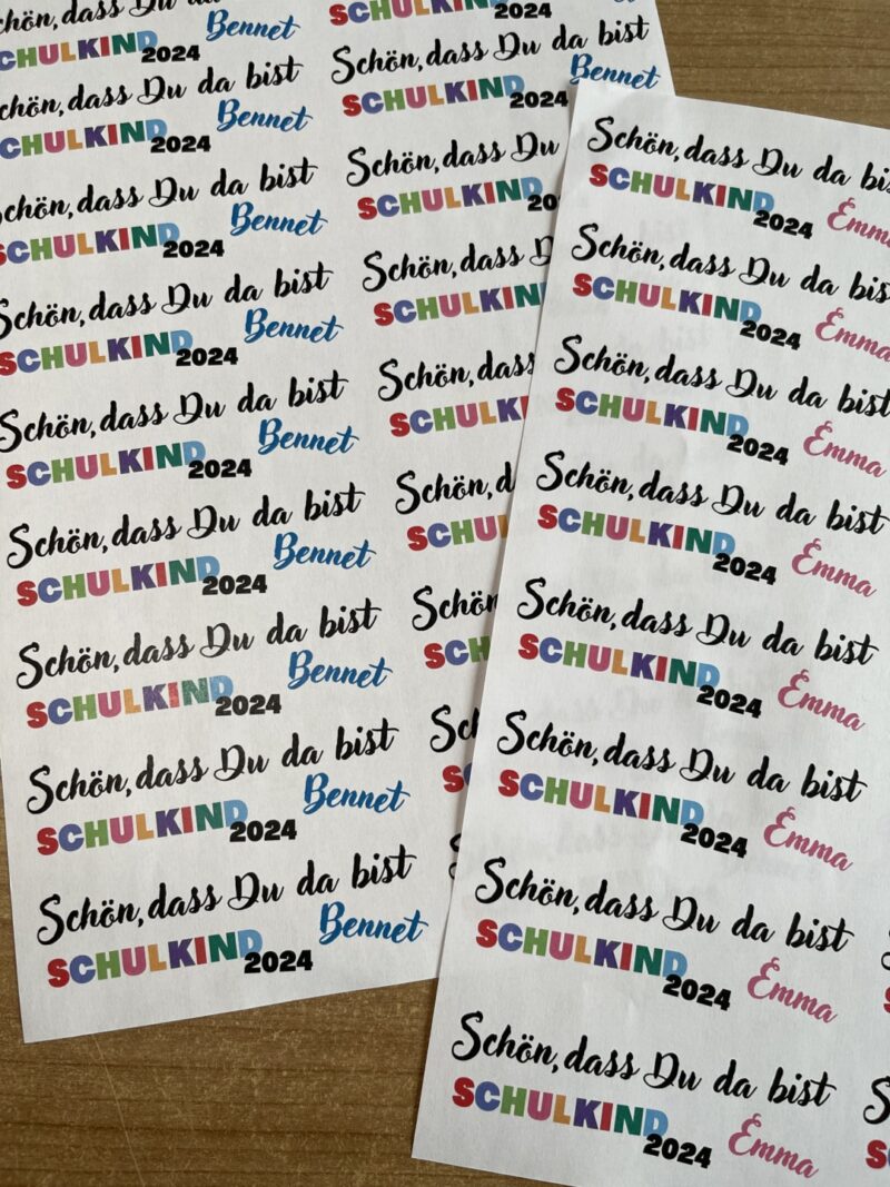 Kerzentattoo Schulkind Personalisiert Gastgeschenk