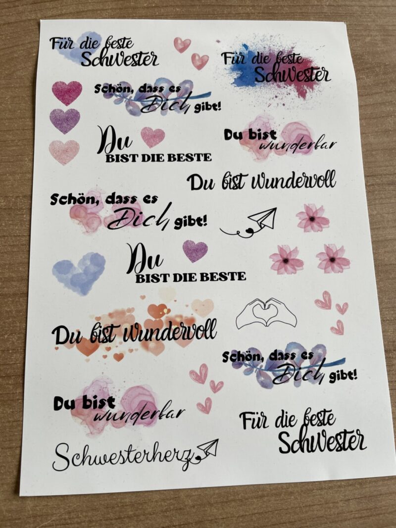 Kerzentattoo Schwester / Du bist die Beste