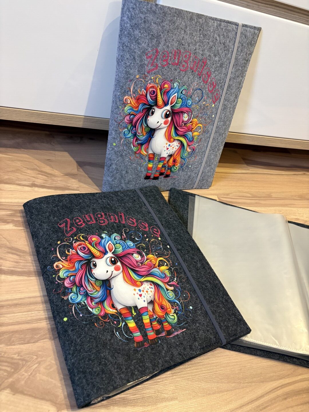 Zeugnismappe Einhorn