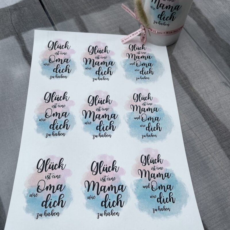Kerzentattoo Glück ist eine Mama/Oma wie dich zu haben