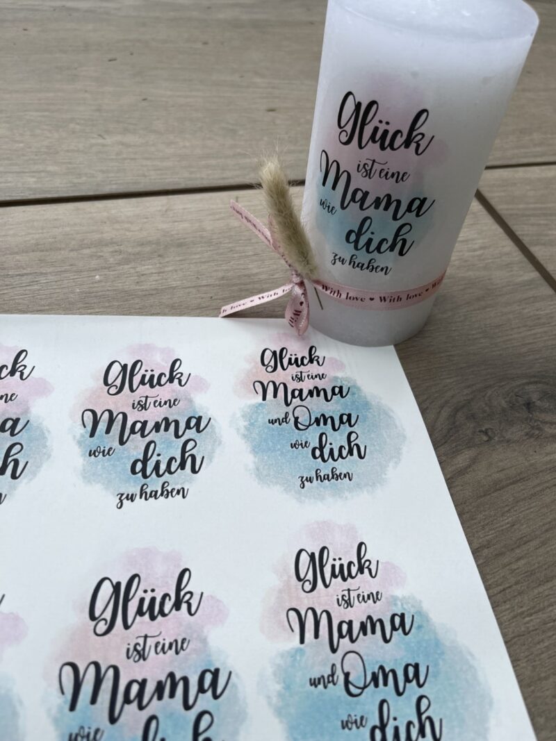 Kerzentattoo Glück ist eine Mama/Oma wie dich zu haben – Bild 3