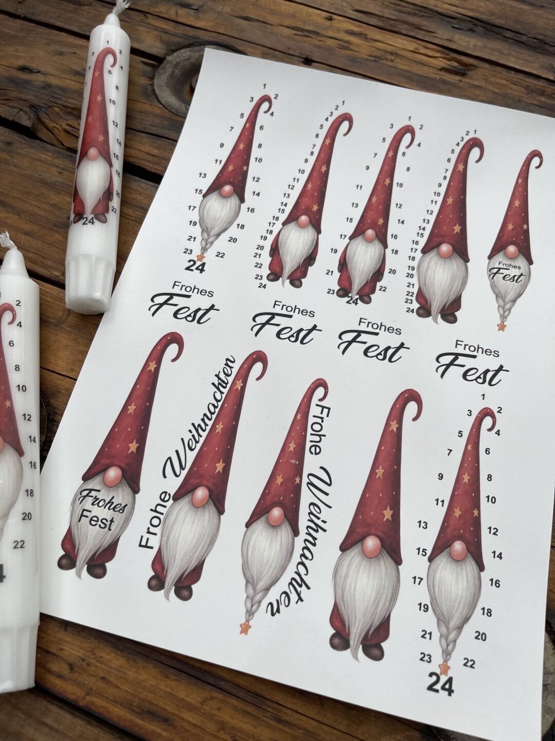 Kerzentattoo Adventskalender-Weihnachtsmann – Bild 3